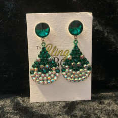 The Bling Boss Green Earrings