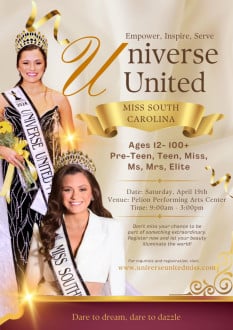 Universe United Miss South Carolina 2025 Required Entry Fees