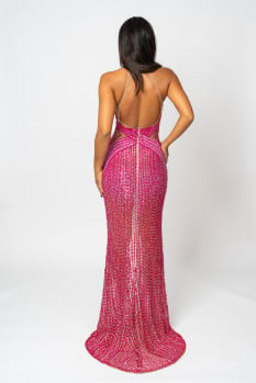 Custom Couture Beaded Crystal Gown by Atkin Homes