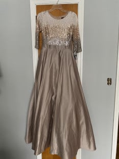 Betsy & Adams Quinn Mocha Gown