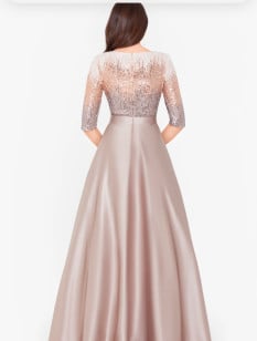 Betsy & Adams Quinn Mocha Gown