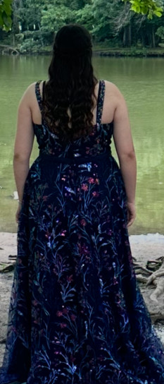 Navy/ Purple Multicolor Gown