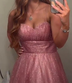 Pink Glittery Teen Ballgown