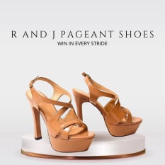  NUDE PLATFORM PAGEANT HEELS (Model: CARAMEL RUSSET)