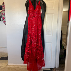 Jovani Mermaid Style Red Prom Dress