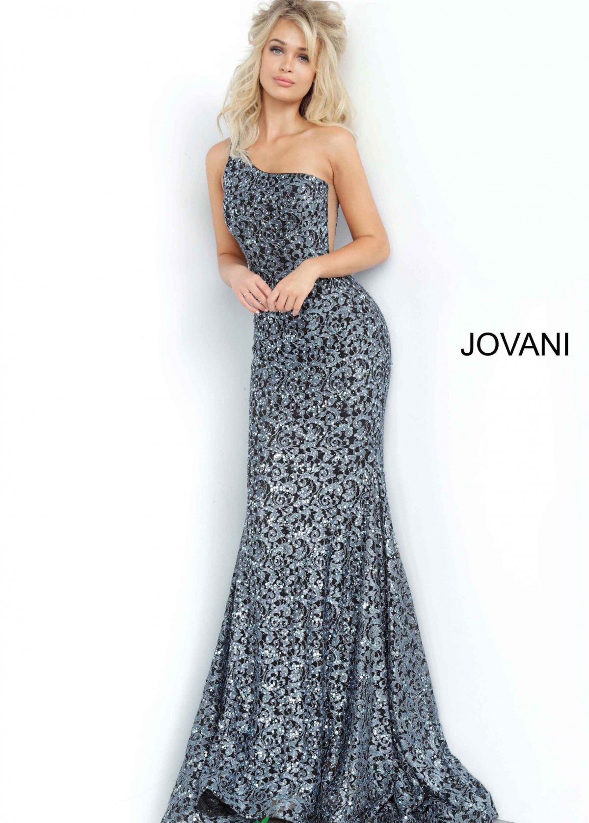 Shop - Jovani Black and Silver Dress - Pageant Planet