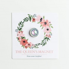 AB Queen: Pageant Contestant Number Magnet Sashes Fashion Accessory Gift Button Pin Brooches Lapel Magnetic; Super Strong Bling Magnet from The Queen's Magnet