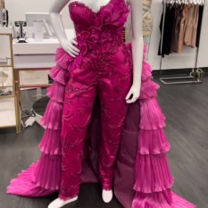  Pink Jumpsuit With Detachable Tail