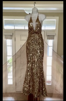 Custom Fernando Wong Fully Sequened Gown