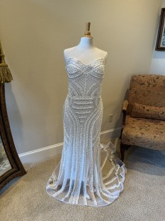  Darius Cordell - Strapless Crystal Beaded Pageant Gown