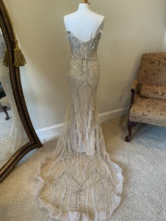 Darius Cordell - Strapless Beaded Pageant Evening Gown