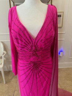 Pink Gown with Rhinestones by Johnathan Kayne