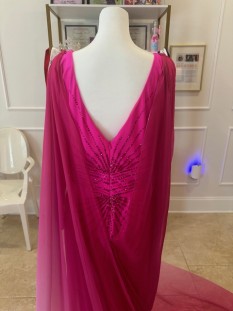 Pink Gown with Rhinestones by Johnathan Kayne