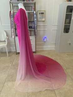 Pink Gown with Rhinestones by Johnathan Kayne