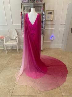 Pink Gown with Rhinestones by Johnathan Kayne