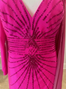 Pink Gown with Rhinestones by Johnathan Kayne