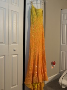 Sequined floor length gown