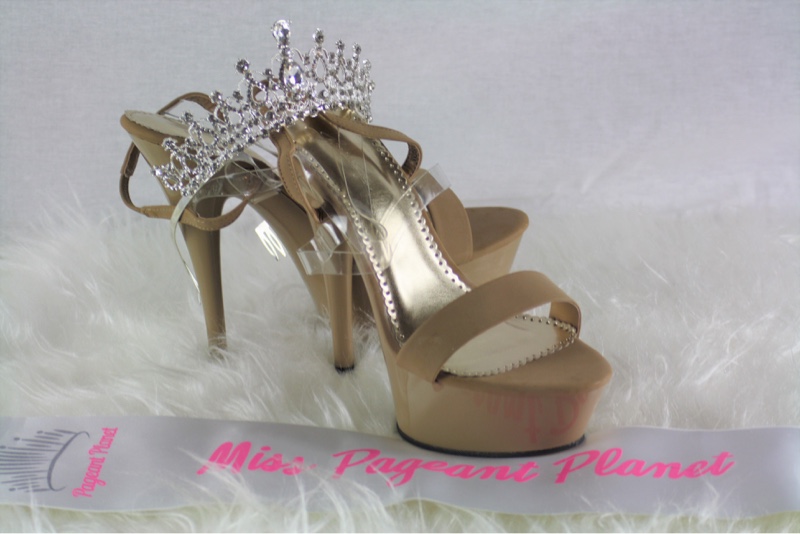 Prins Rose Gold Satin Bow Rhinestone High Heel Sandals
